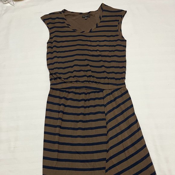 Theory Striped Wrap Dress Size P - Picture 1 of 8